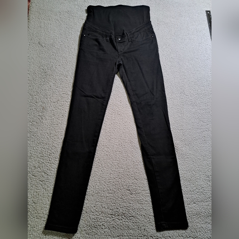 Ripe Denim Women`s Black Maternity Full Panel Denim Skinny Jeans / Size Small